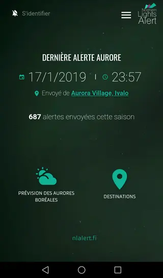 App screenshot french front view